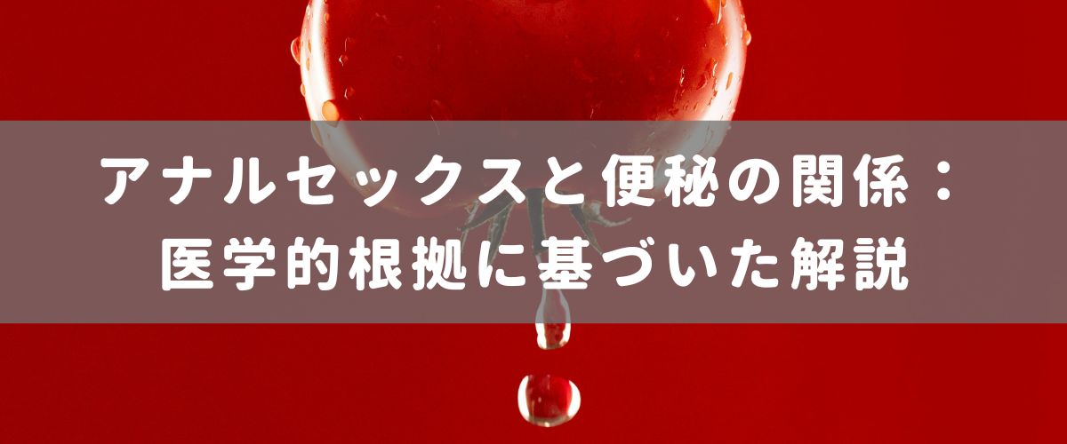 アナルセックスと便秘の関係：医学的根拠に基づいた解説